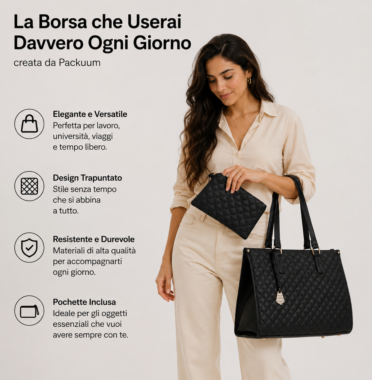 Borsa Tote 3-in-1